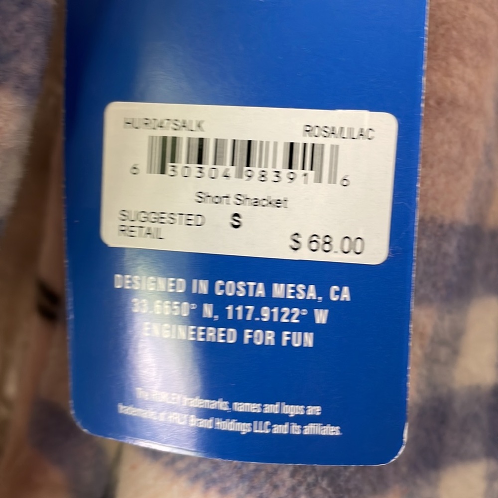 Hurley NWT pink plaid short shacket - Picture 5 of 7